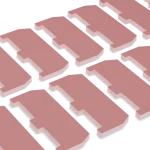 S282-s is a thermal gap pad with 2.5 W/m·K conductivity. Featuring a fiberglass-reinforced layer and excellent self-adhesion, it conforms to uneven heatsink surfaces to increase contact. It is also an excellent insulator with low-stress and shock-absorbing properties.