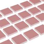 S282-s is a thermal gap pad with 2.5 W/m·K conductivity. Featuring a fiberglass-reinforced layer and excellent self-adhesion, it conforms to uneven heatsink surfaces to increase contact. It is also an excellent insulator with low-stress and shock-absorbing properties.