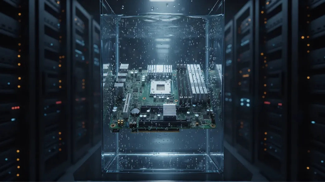 Immersion cooling system using thermal pads to improve heat transfer efficiency in AI servers and high-performance computing applications