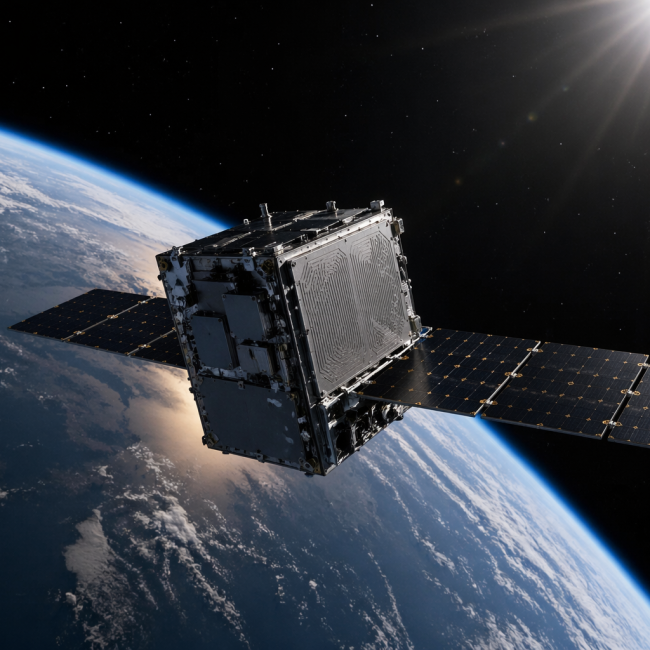 LEO satellite thermal management using low-outgassing thermal interface materials in space