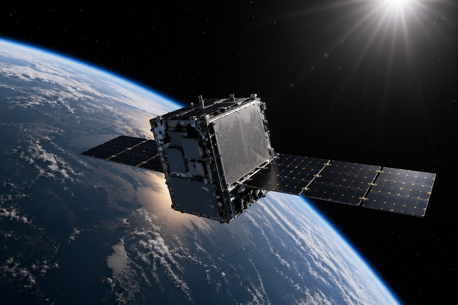 LEO satellite thermal management using low-outgassing thermal interface materials in space